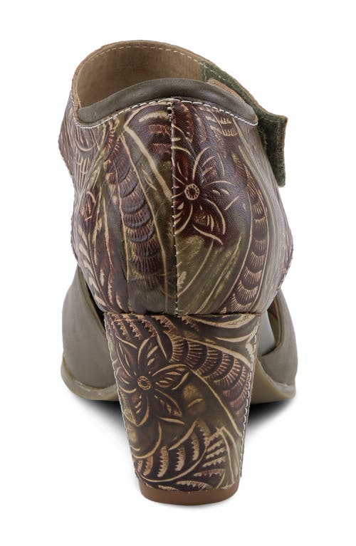 L'artiste By Spring Step L'artiste Toolie Pump In Olive Green Leather