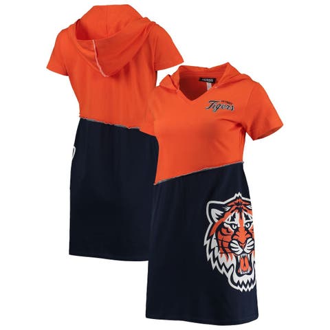 Women's Fanatics Branded Navy/Orange Detroit Tigers Iconic Raglan Full-Zip  Hoodie