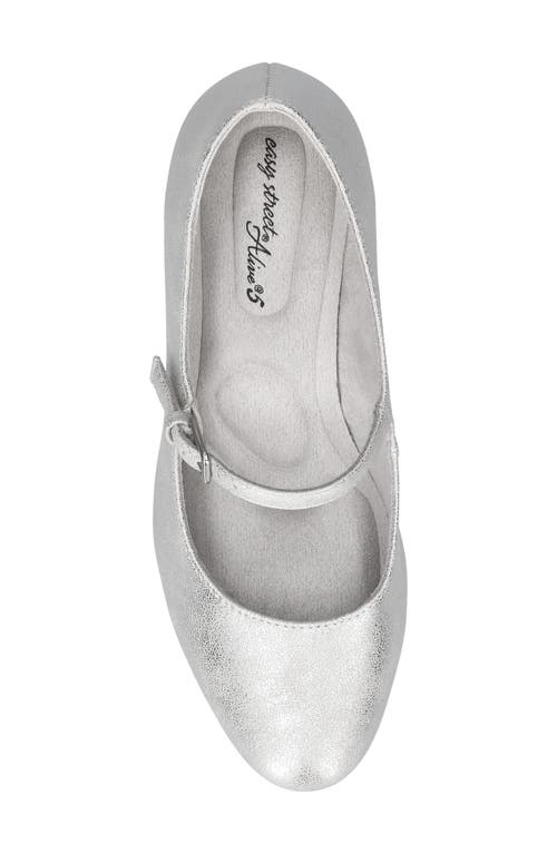 Shop Easy Street Zest Mary Jane Platform Pump In Silver