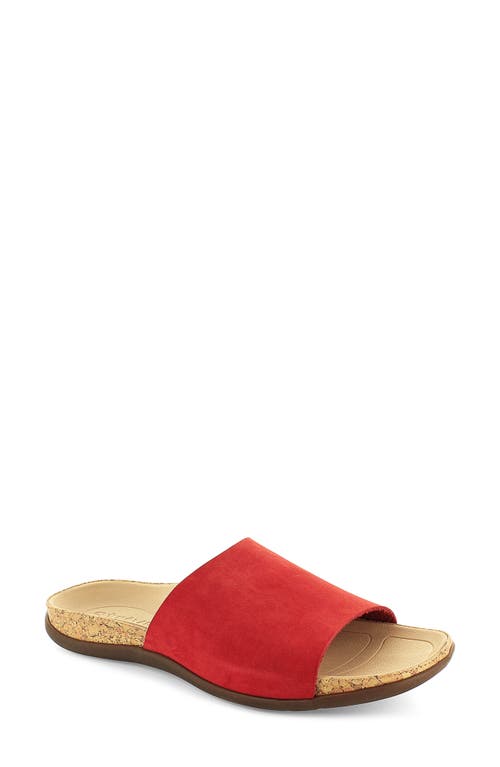 Ithaca Slide Sandal in Scarlet