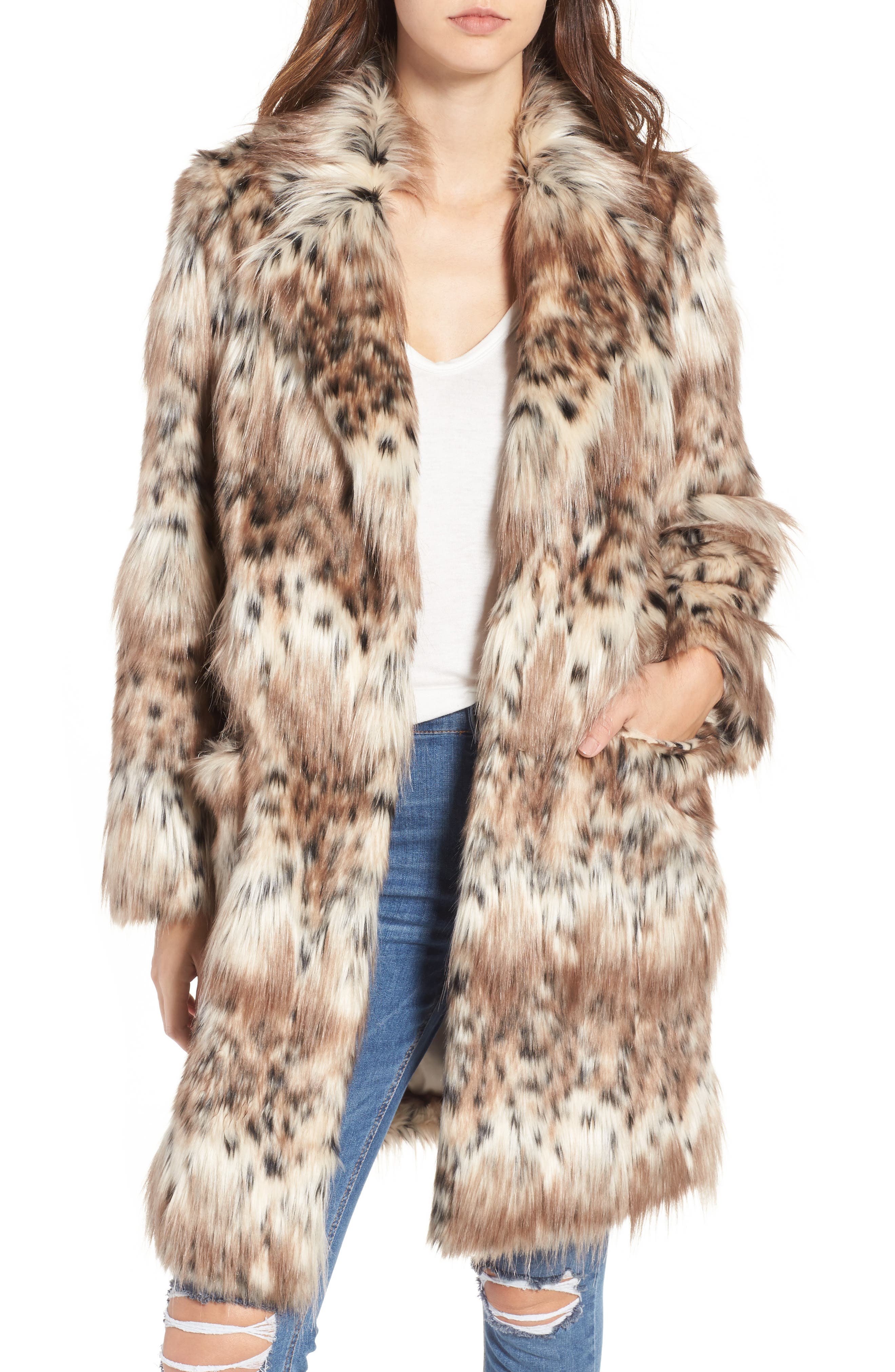 nordstrom faux fur coat