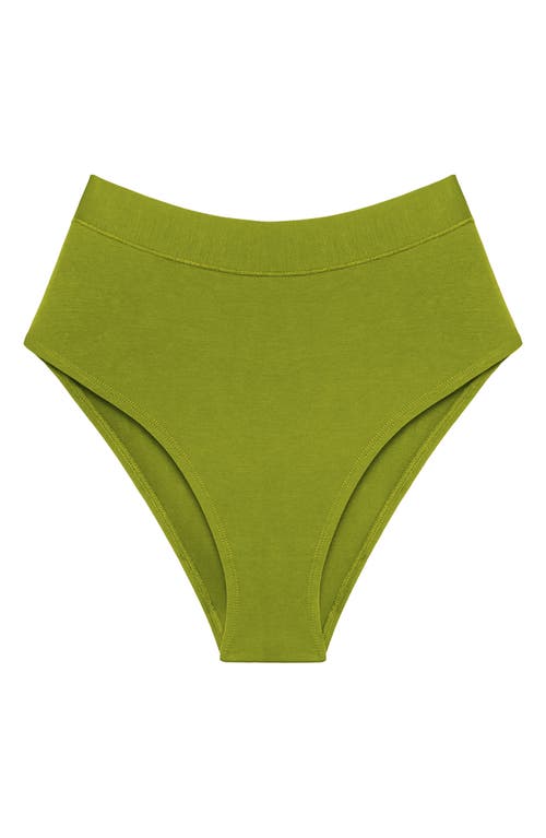 Shop Cuup The Highwaist High Cut Modal Briefs In Leaf