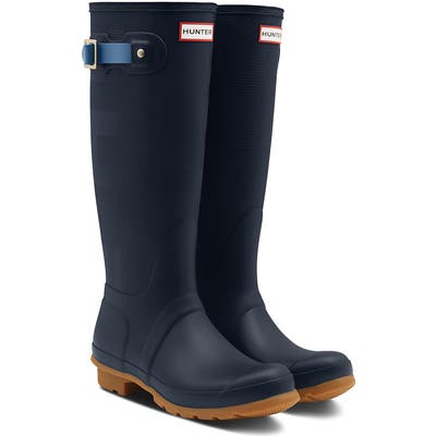 Hunter Original Tall Waterproof Rain Boot, Blue