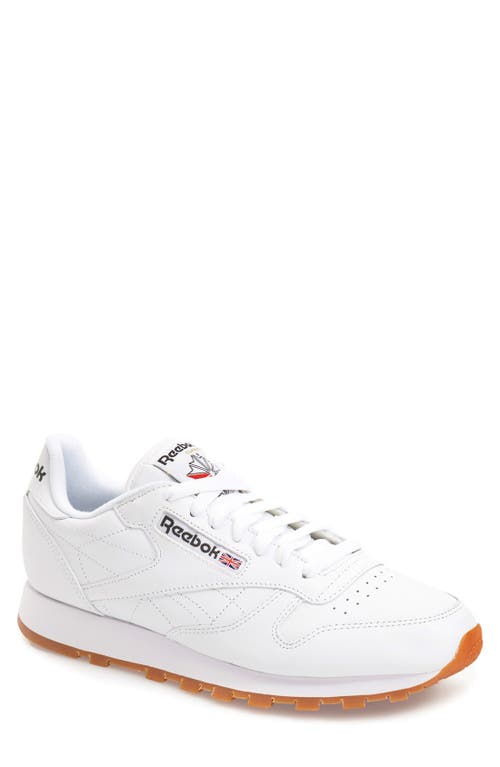 UPC 664712519221 product image for Reebok Classic Leather Sneaker in White/Gum at Nordstrom, Size 13 | upcitemdb.com