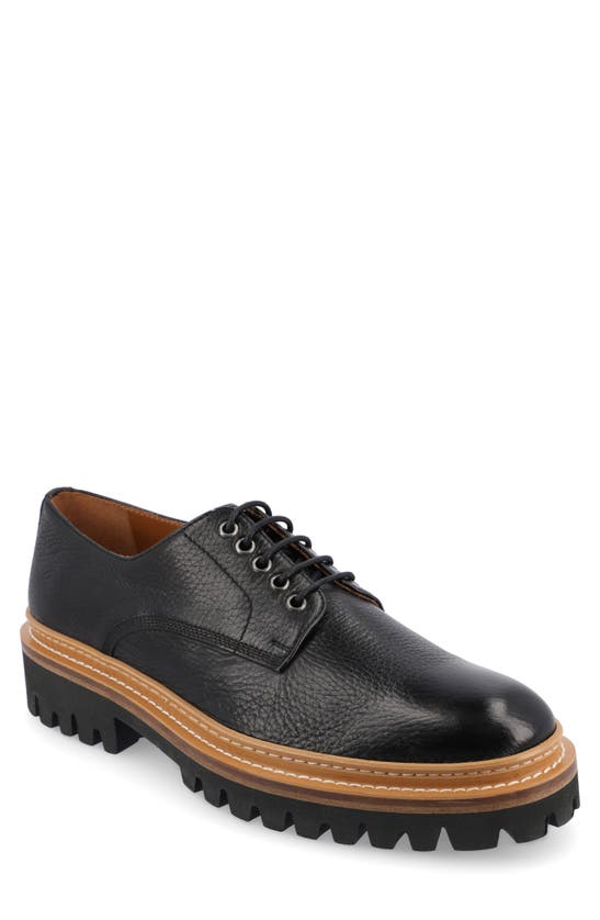 Shop Taft The Country Lug Sole Derby In Black