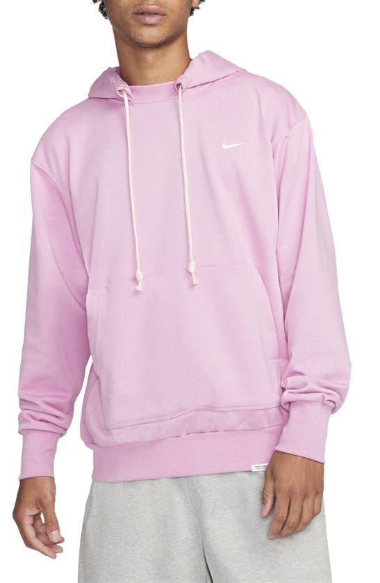 Nike Men's Standard Issue Dri-fit Pullover Basketball Hoodie In Orchid/ Heather/ Pale Ivory