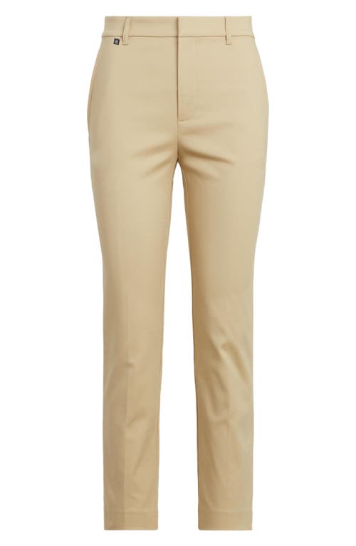 Ralph Lauren Lauren Double Faced Stretch Cotton Pants In Birch Tan
