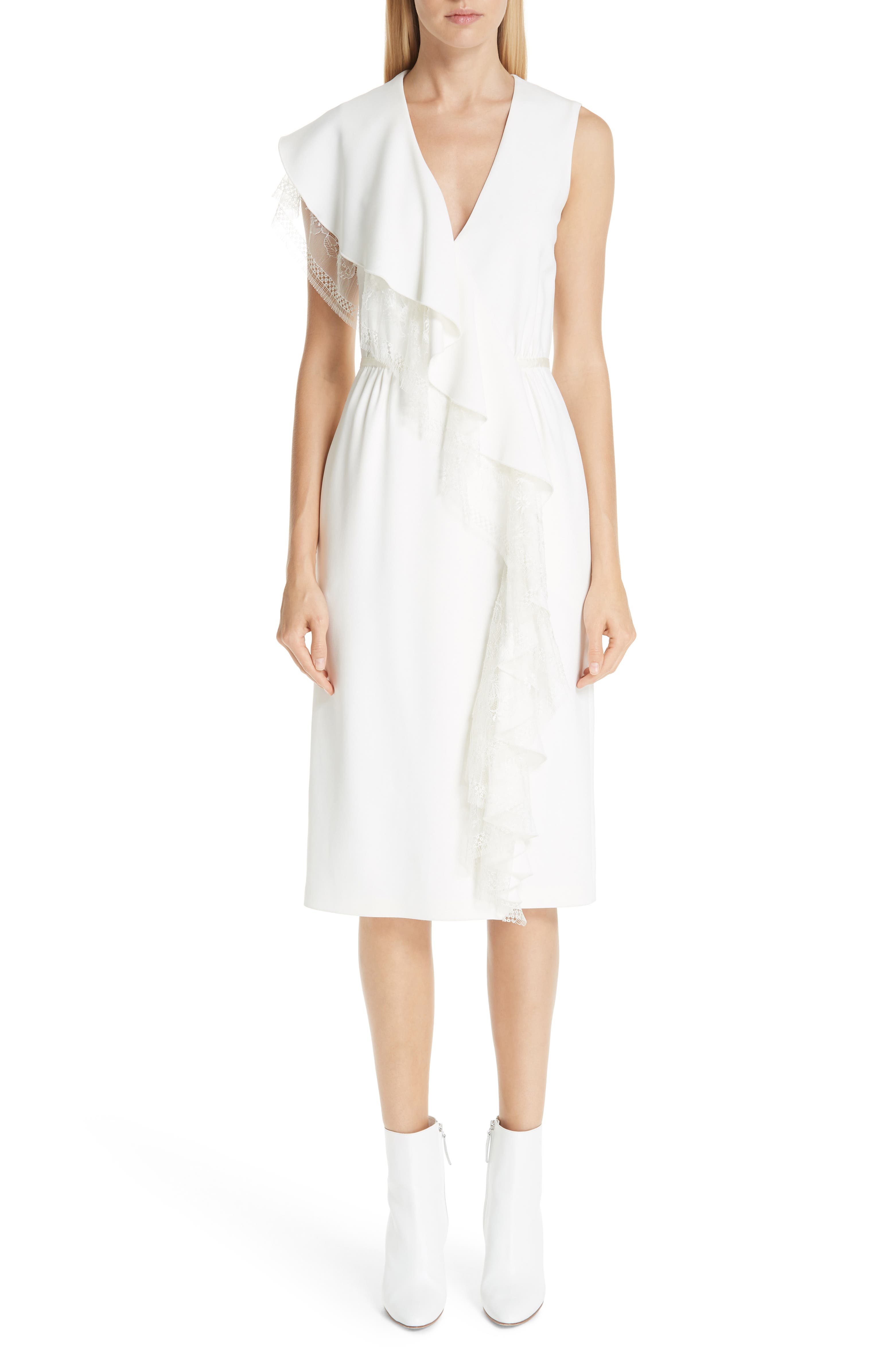 Adam Lippes Lace Ruffle Cady Dress | Nordstrom