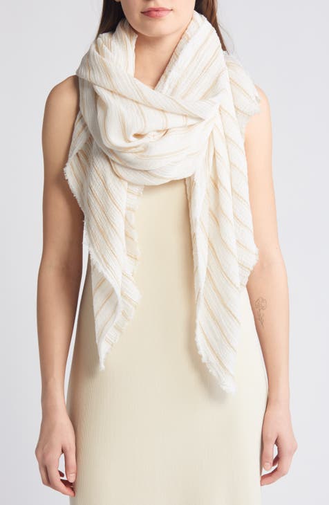 Stripe Cotton Scarf