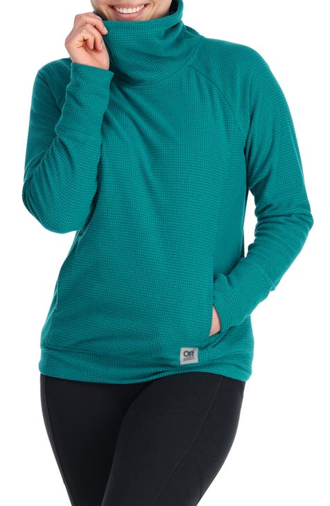 Green Boxy Fit Round Neck Long Sleeves Cotton Women's Sweatshirt by Being Human Clothing