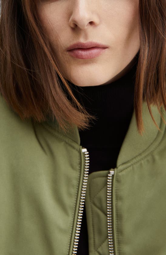 Mango Veste Bomber Oversize In Khaki