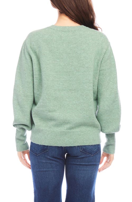 Shop Karen Kane Bishop Sleeve Sweater In Sage