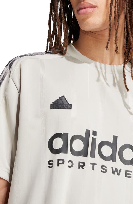 Shop Adidas Sportswear Tiro Logo Graphic T-shirt In Putty Grey