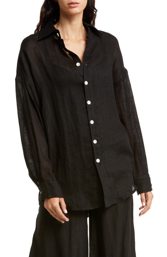 VITAMIN A PLAYA LINEN OVERSIZED SHIRT