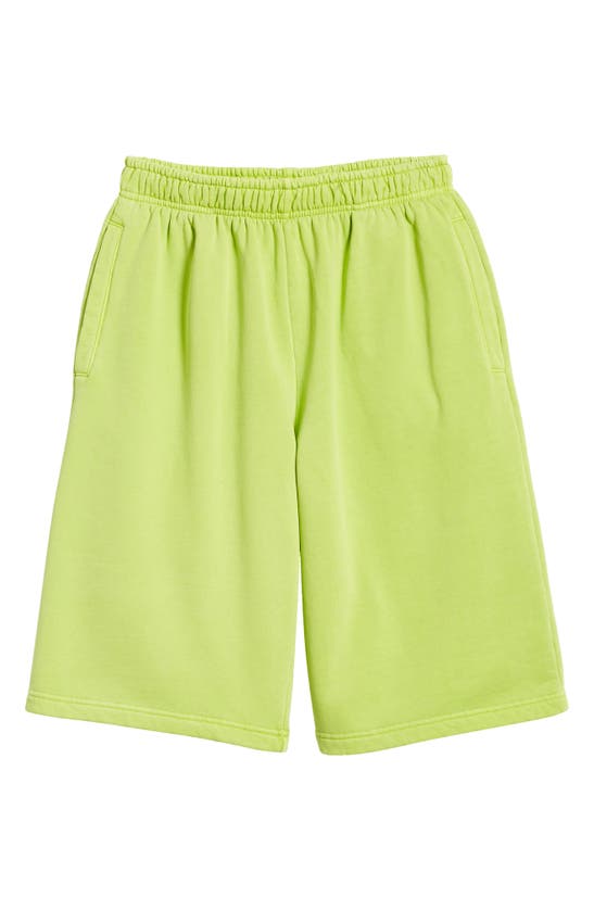 Shop Boiler Room Fleece Shorts In Lime