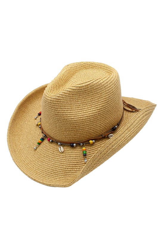 Peter Grimm Makahiki Straw Cowboy Hat In Tan