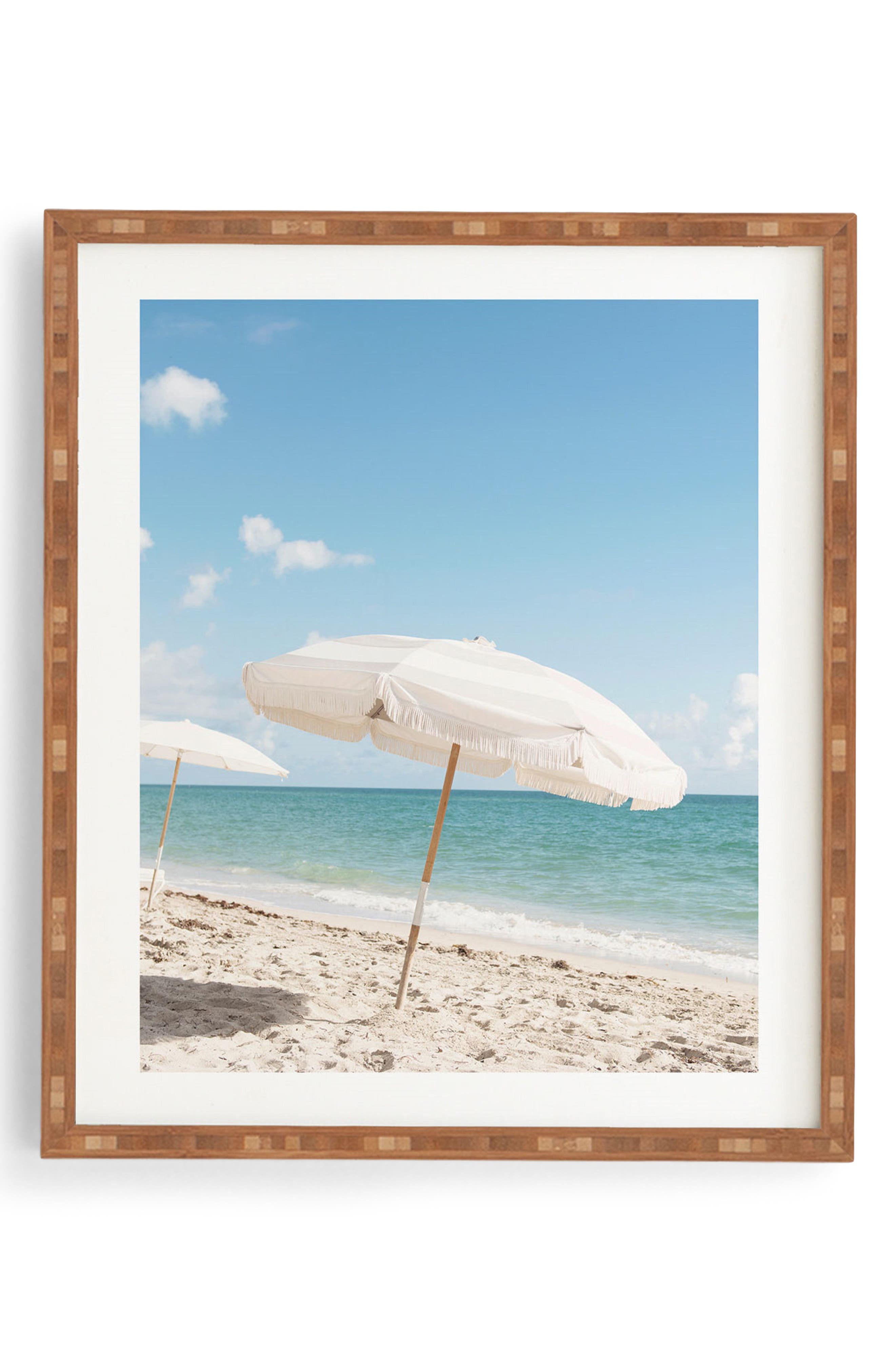 Deny Designs Beach Umbrella Framed Wall Art Nordstrom