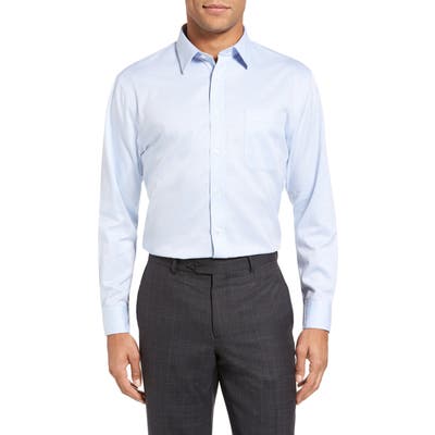 Nordstrom Shop Smartcare(TM) Trim Fit Dress Shirt, 5 34/35 - Blue
