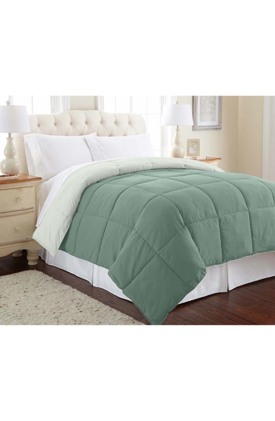 Modern Threads Down Alternative Reversible Comforter In Green