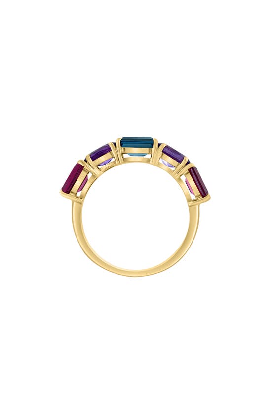 Effy 14k Rose Gold Amethyst, London Blue Topaz & Rhodolite Ring In Gold Multi