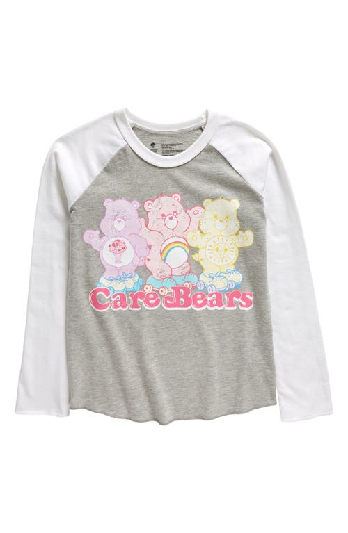 Tucker + Tate Kids' Raglan Sleeve Cotton Graphic T-Shirt in Grey Heather Care Bears