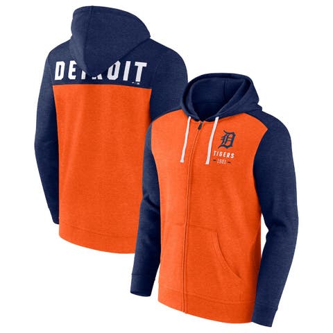 Men's Navy Detroit Tigers Big & Tall Tricot Track Full-Zip Jacket