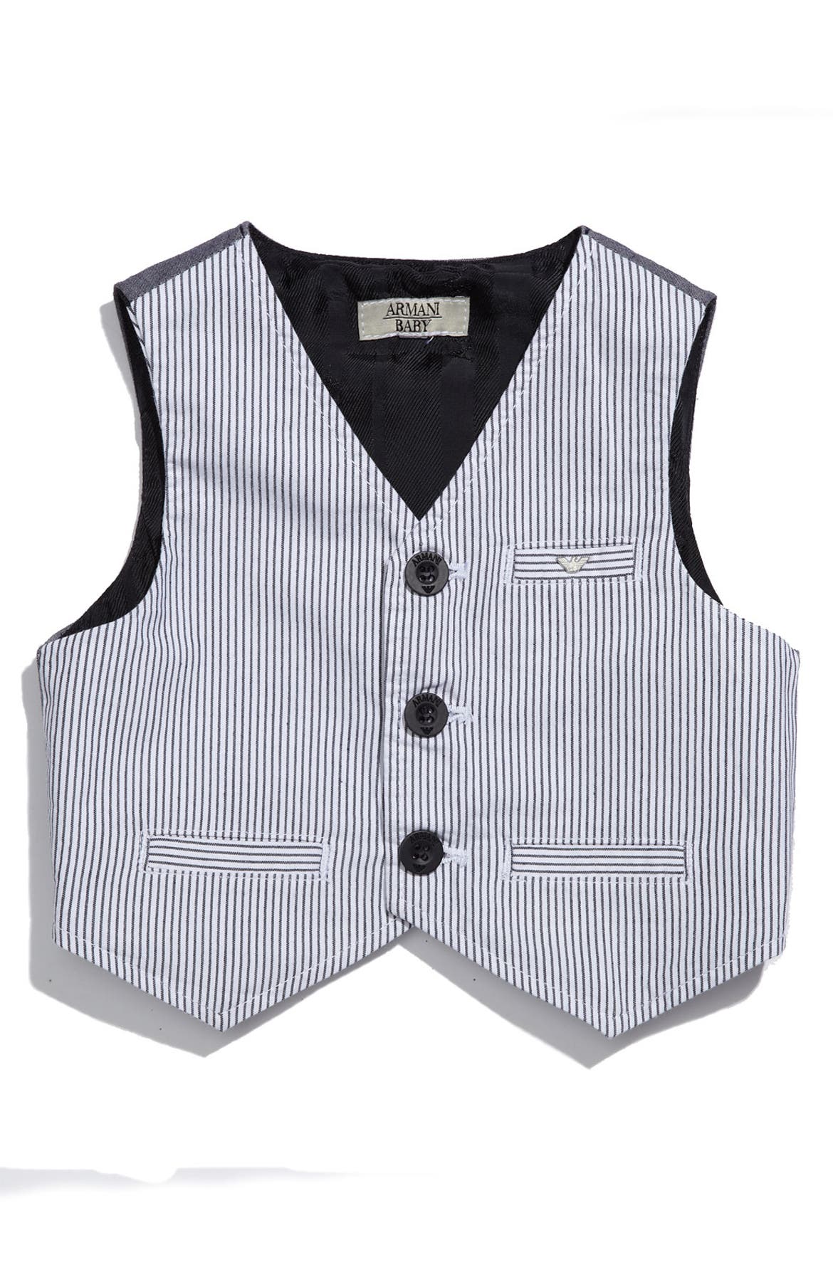 Armani Junior Stripe Vest (Infant) | Nordstrom