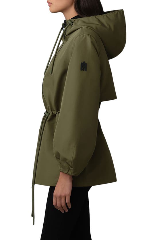 Shop Mackage Kalea Windproof & Water Repellent Recycled Polyester Jacket In Light Military-navy