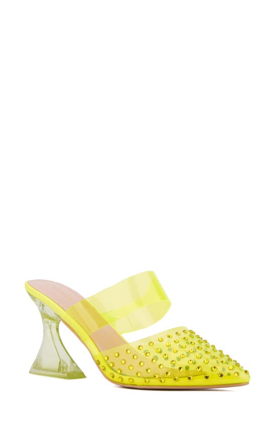 Shop Fashion To Figure Jazz Pointed Toe Pump In Neon Yellow