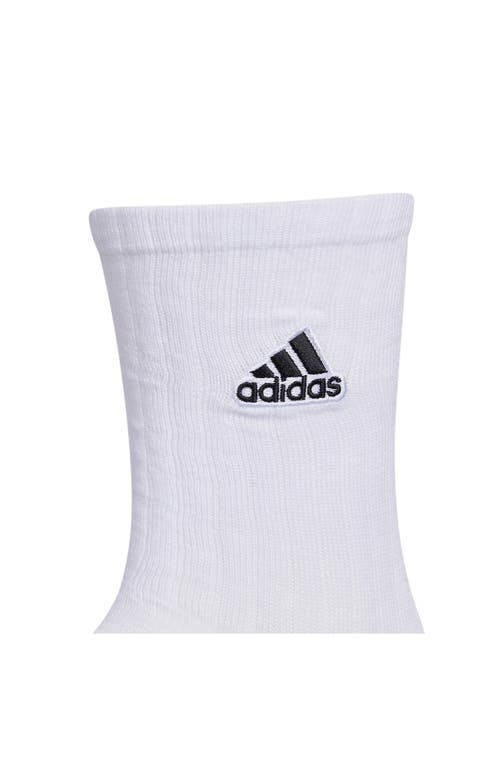 Shop Adidas Originals Adidas Classic Cushioned Crew Socks In White/clear Onix Grey/black