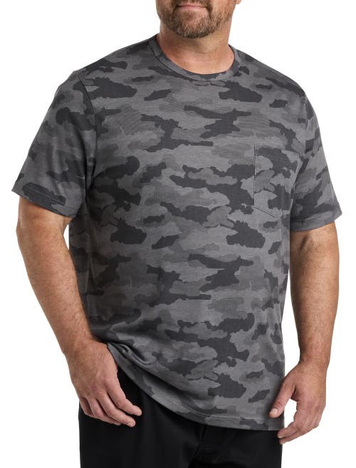 HARBOR BAY BY DXL HARBOR BAY BY DXL CAMO PRINT POCKET T-SHIRT 