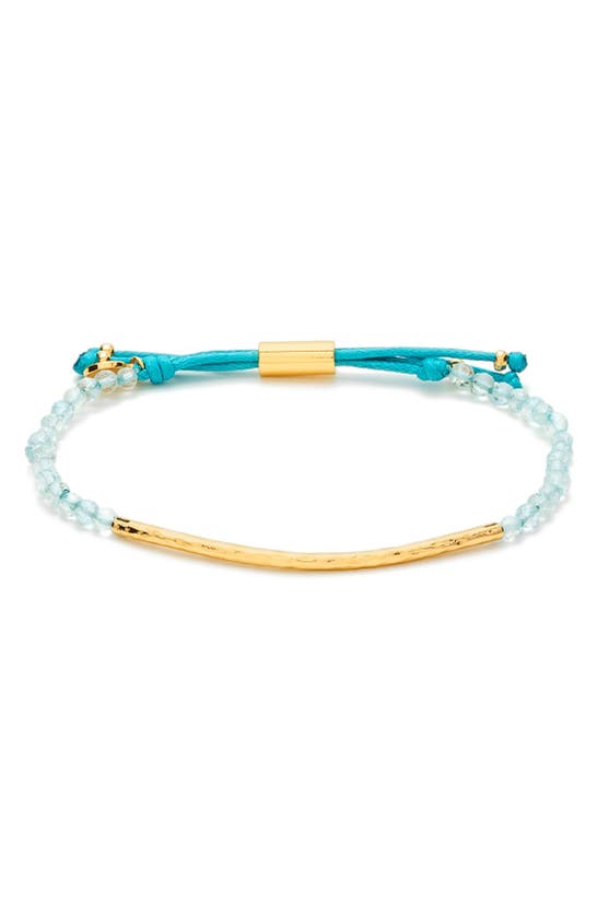 Gorjana Power Gemstone Bracelet In Truth/ Aquamarine/ Gold