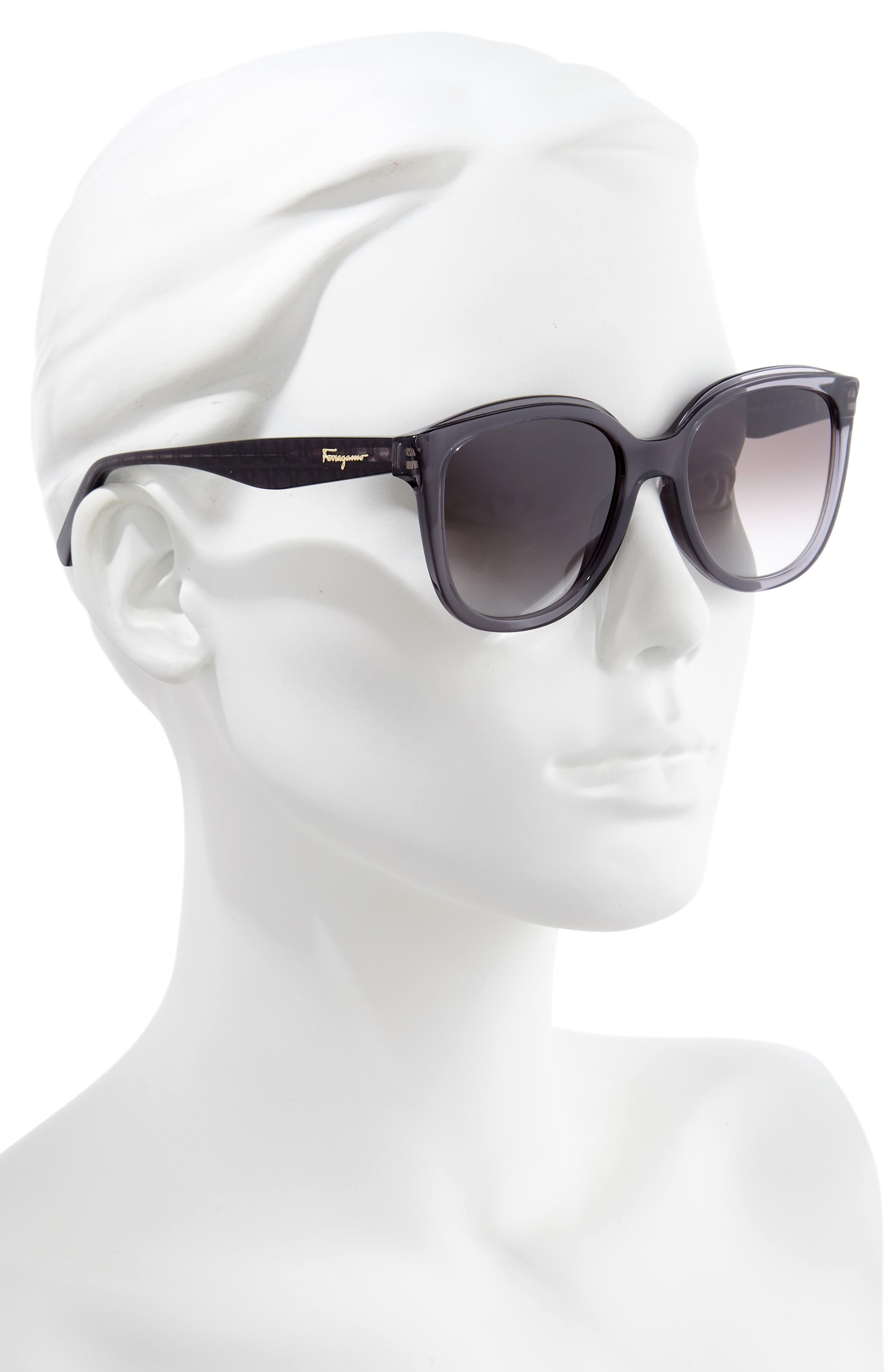 salvatore ferragamo square navigator 53mm sunglasses