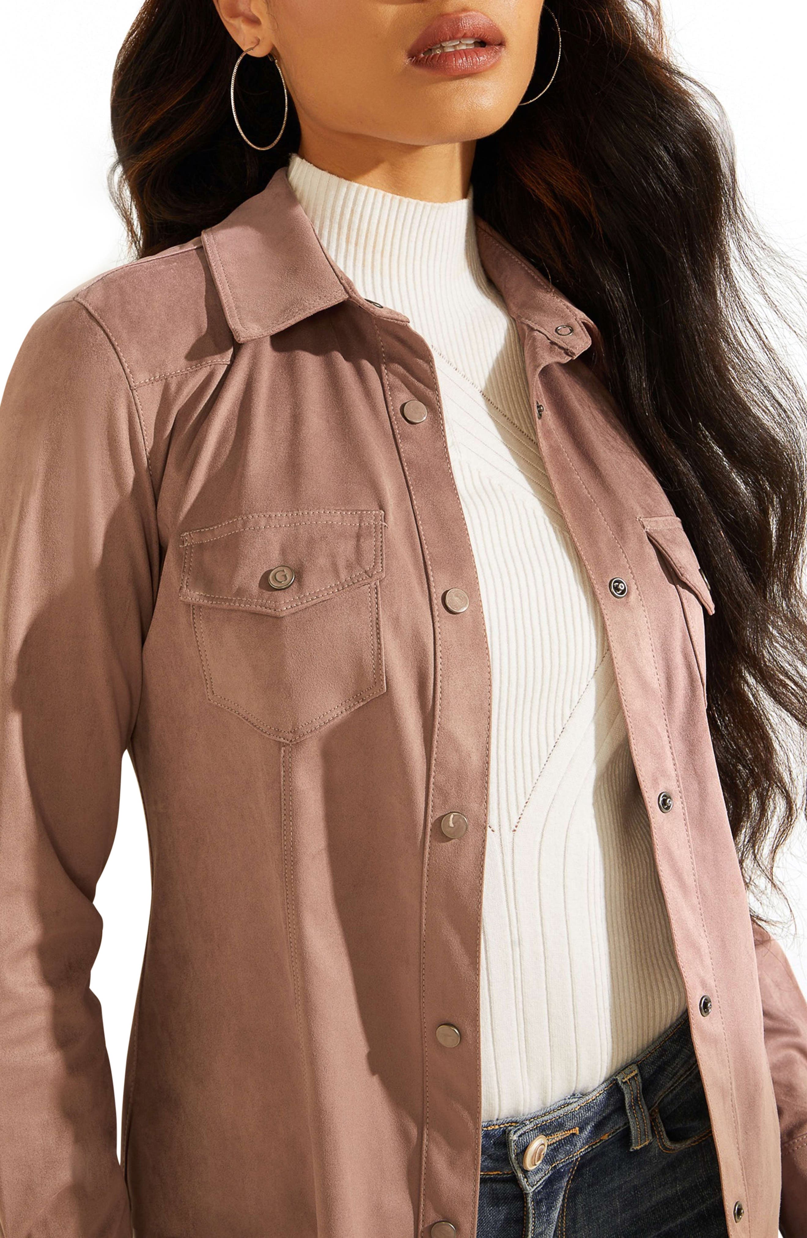guess suede jacket womens