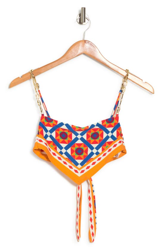 Weworewhat Bandana Bikini Top In Off White Multi ModeSens