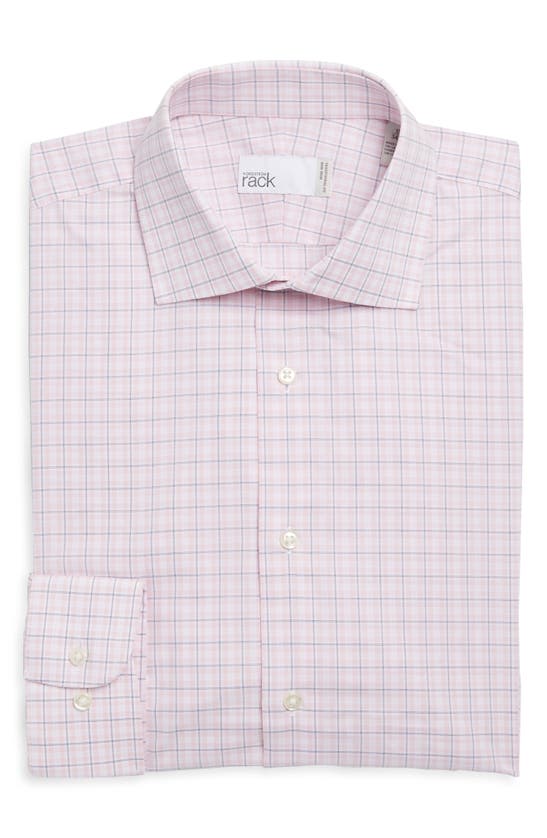 Nordstrom Rack Check Traditional Fit Dress Shirt In Pink Parfait Darren Check
