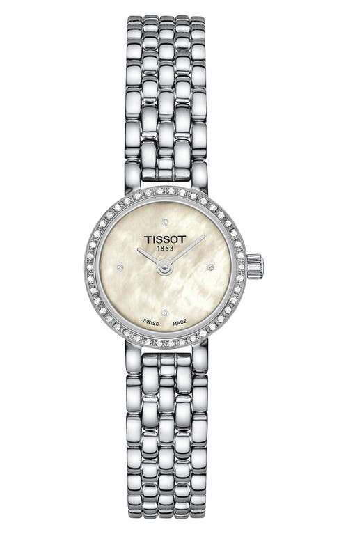 Tissot Lovely Round Mother-of-Pearl Bracelet Watch, 19.5mm in White Mother Of Pearl 