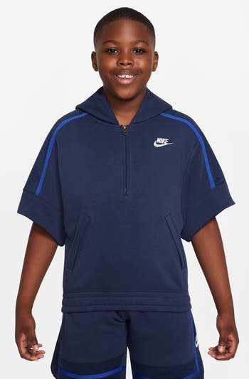 Nike Kids Culture of Basketball Short Sleeve Half Zip Hoodie
