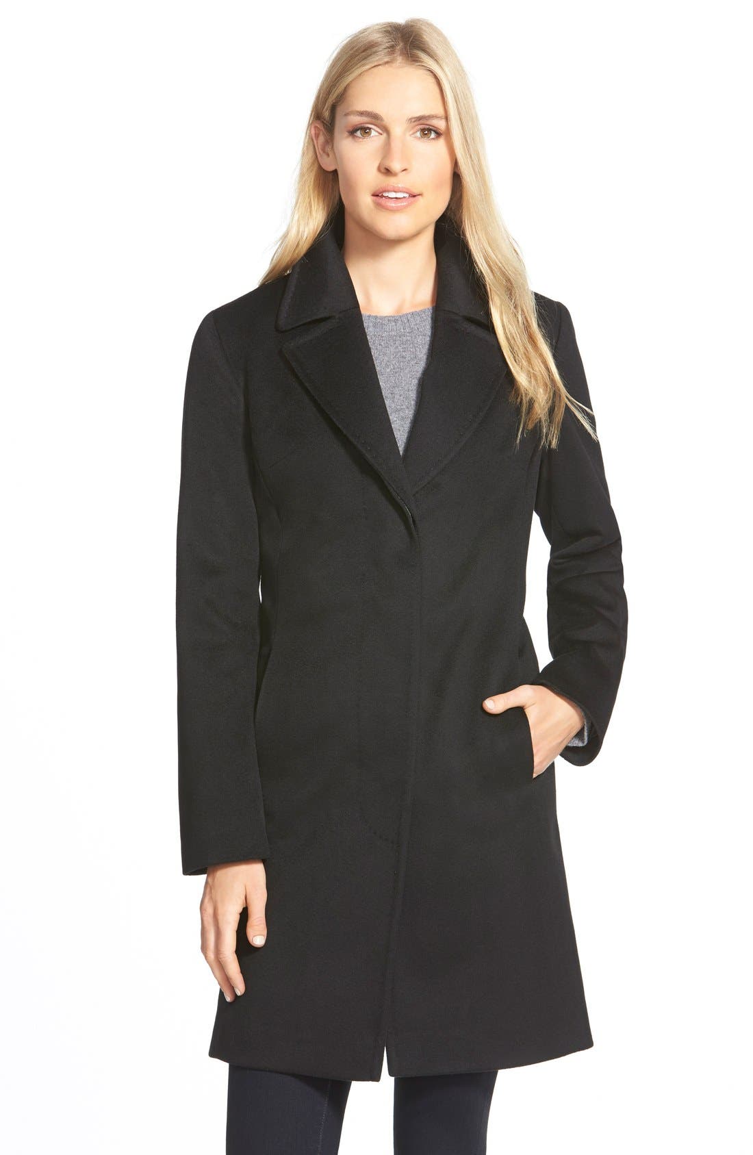 Fleurette Wool Notch Collar Coat (Regular & Petite) Nordstrom
