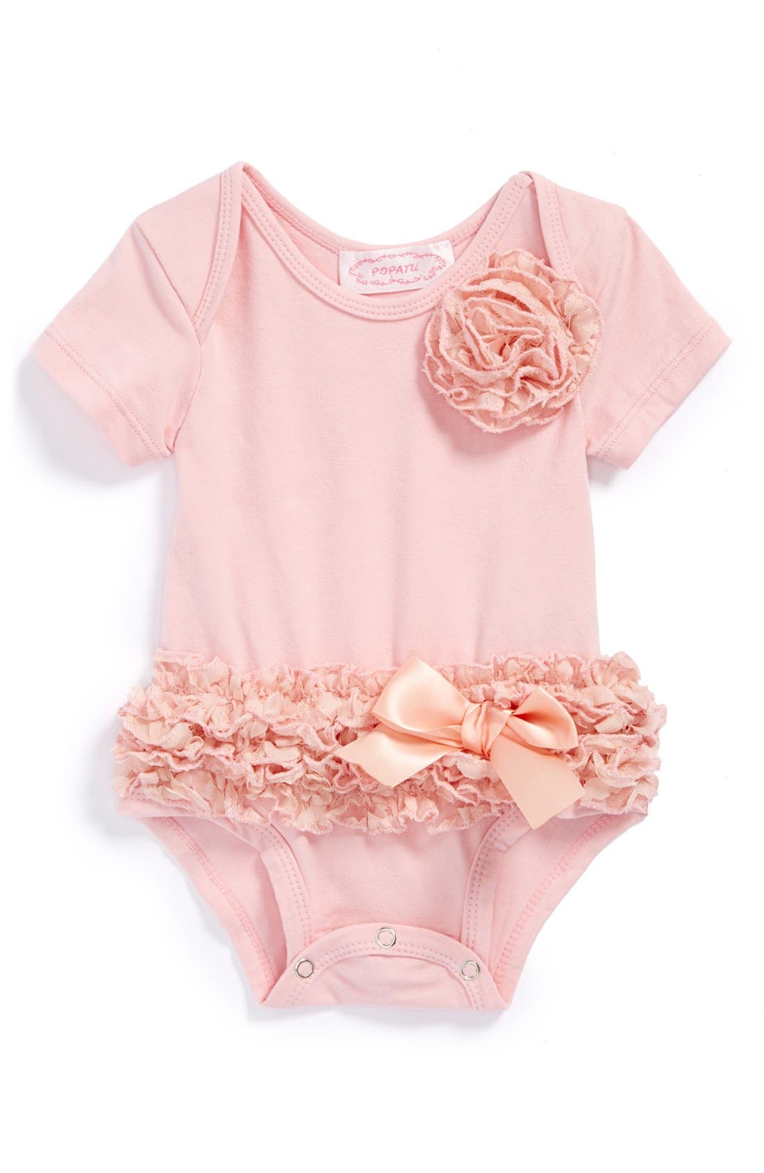 Popatu Ruffle & Lace Bodysuit (Baby Girls) Nordstrom
