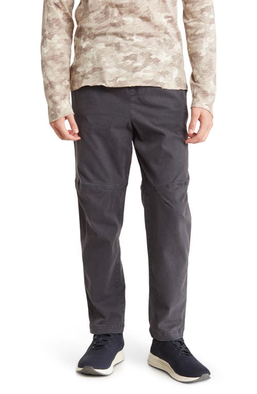 Washed Twill Pull-On Pants in Washed Black