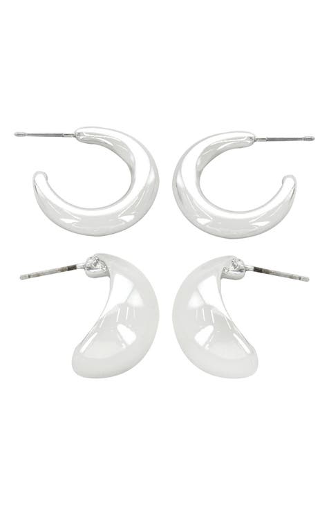 silver hoop earrings | Nordstrom