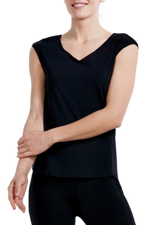 NZ Active Flexfit Cap Sleeve Top in Black Onyx