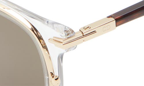 Shop Dior 'blacksuit S14i 49mm Square Sunglasses In Crystal/other/green