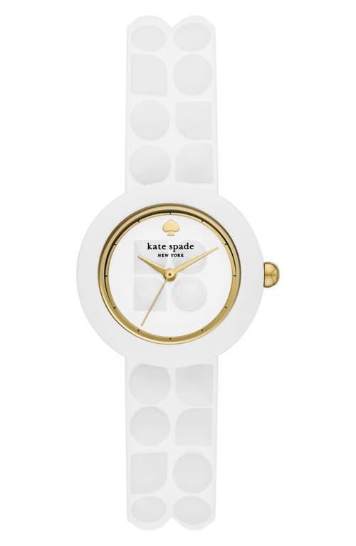 Kate Spade New York mini park row silicone strap watch