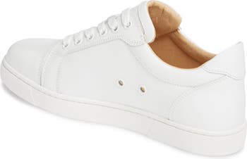 CHRISTIAN LOUBOUTIN: Vieira leather sneakers - White