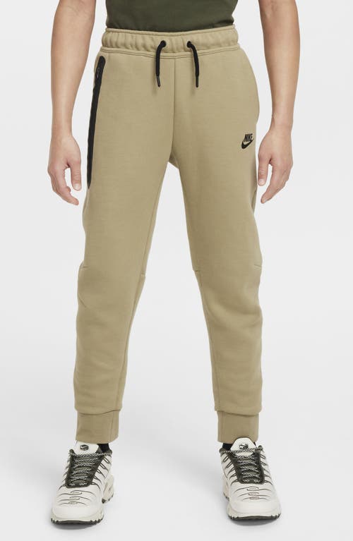 Shop Nike Kids' Tech Fleece Joggers In Neutral Olive/black/black