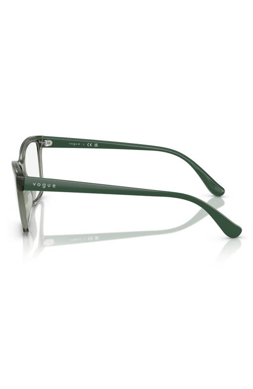 Vogue 53mm Rectangluar Optical Glasses In Green