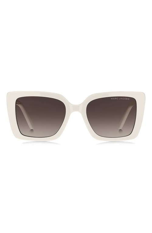 Shop Marc Jacobs 52mm Gradient Square Sunglasses In Ivory/brown Gradient