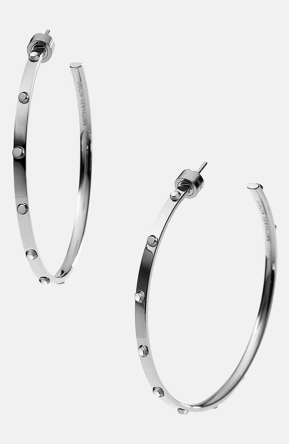 michael kors diamond hoop earrings